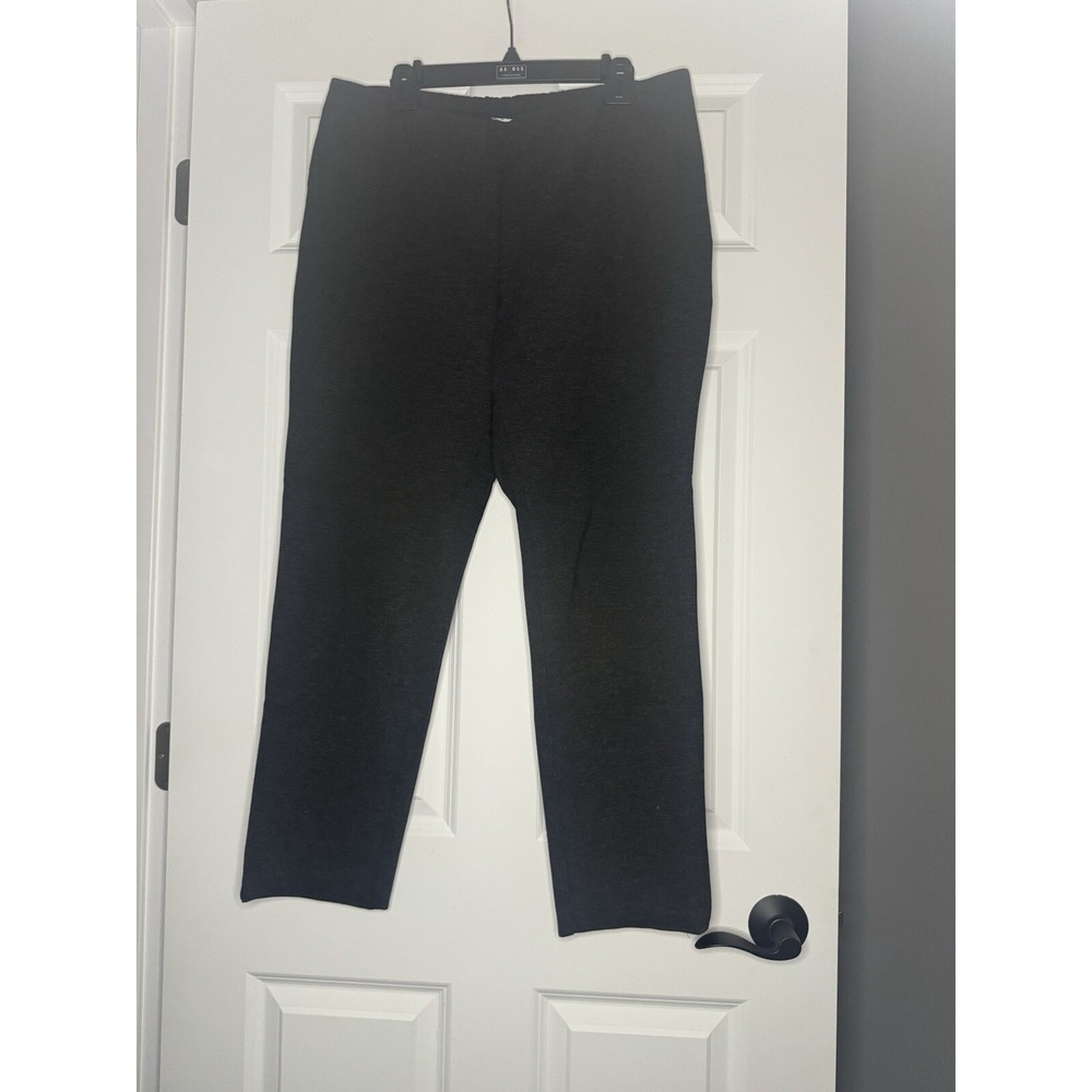 J Jill Ponte Pull On Stretch Leggings Slim Leg Charcoal Large